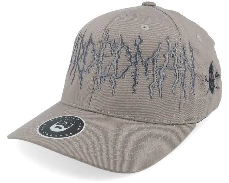 Bearded Man Big Death Metal Logo Grey Wooly Combed Flexfit online