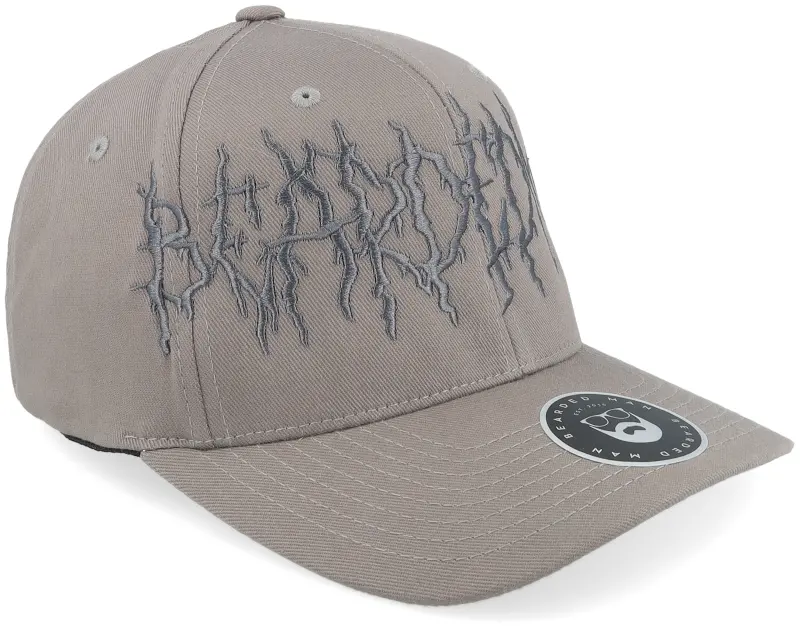 Bearded Man Big Death Metal Logo Grey Wooly Combed Flexfit online