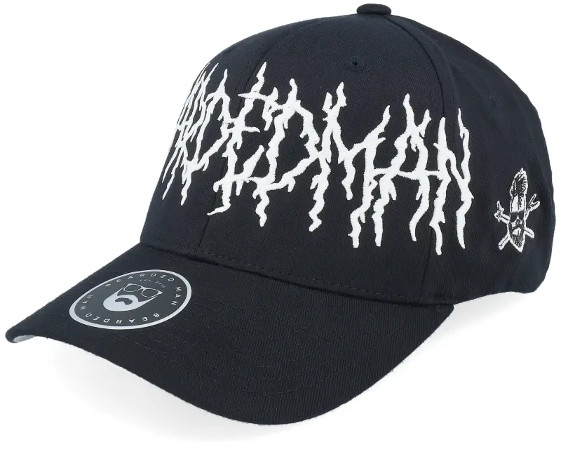 Bearded Man Big Death Metal Logo Wooly Combed Black Flexfit online