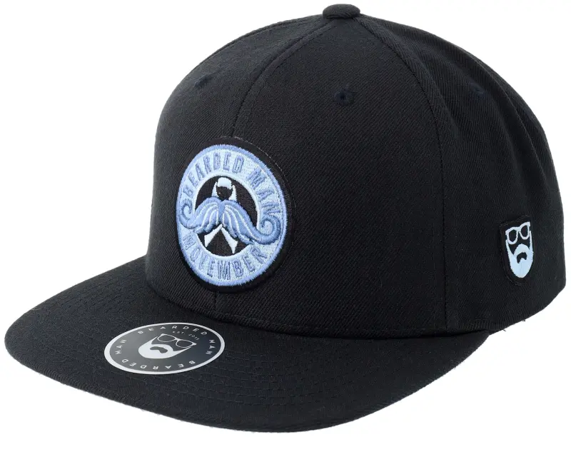 Bearded Man Movember 2025 Black/Black Snapback online