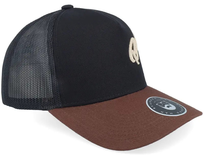 Bearded Man Side Arch 3d Logo Black/Brown A-frame Trucker online