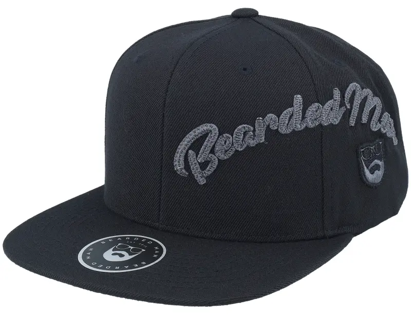 Bearded Man Side Arch 3d Logo Black Snapback online