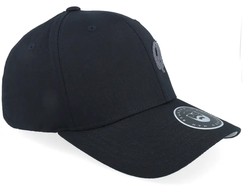 Bearded Man Side Arch 3d Logo Black Wooly Combed Black Flexfit online
