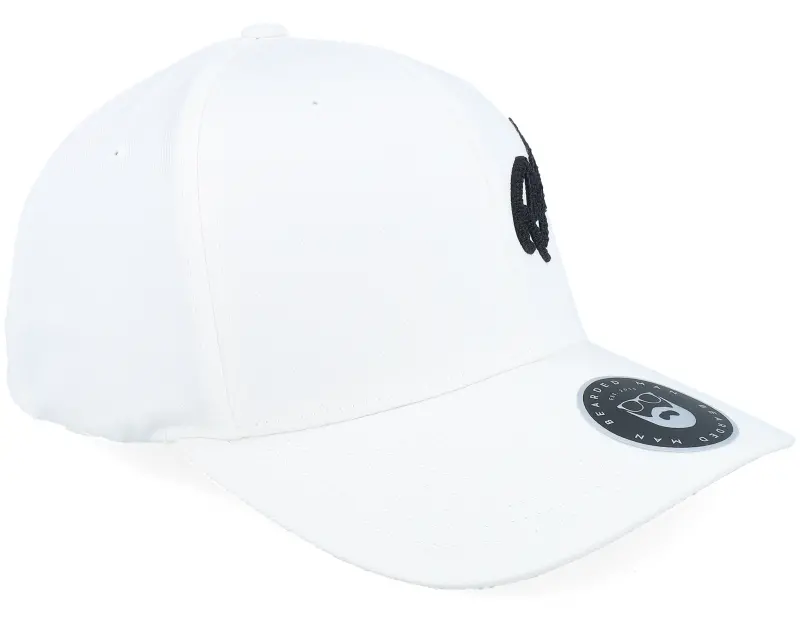 Bearded Man Side Arch 3d Logo Black Wooly Combed White Flexfit online