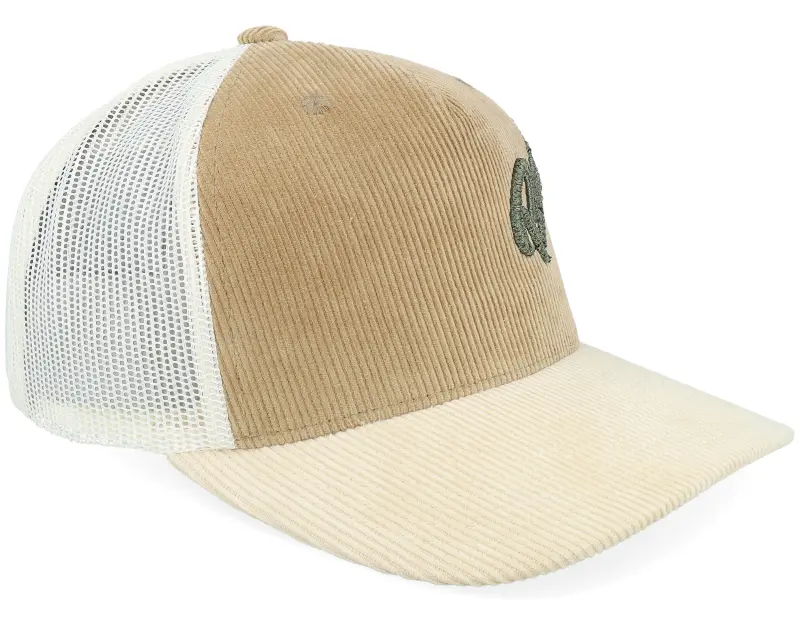 Bearded Man Side Arch 3d Logo Corduroy Caramel/Ivory A-frame Trucker online
