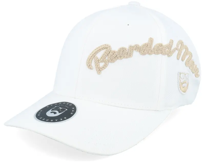 Bearded Man Side Arch 3d Logo Khaki Wooly Combed White Flexfit online