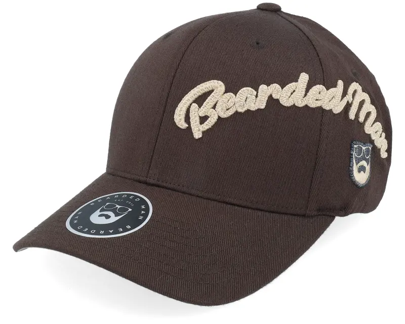 Bearded Man Side Arch 3d Logo Wooly Combed Brown Flexfit online