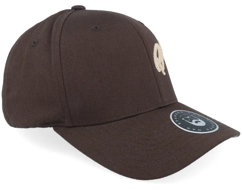 Bearded Man Side Arch 3d Logo Wooly Combed Brown Flexfit online