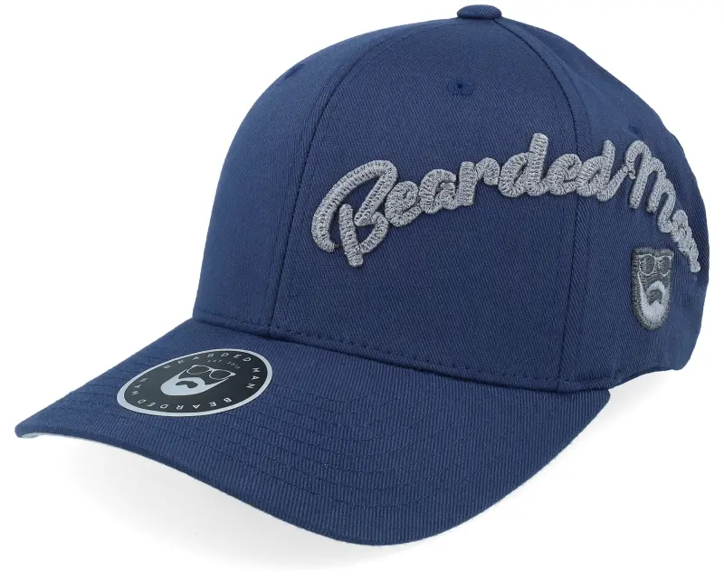 Bearded Man Side Arch 3d Logo Wooly Combed Navy Flexfit online