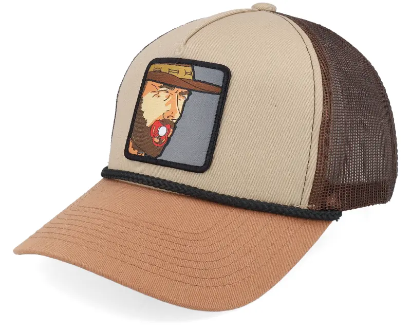 BOOM Grown Man With Pacifier Rope Khaki/Brown/Caramel A-Frame Trucker online