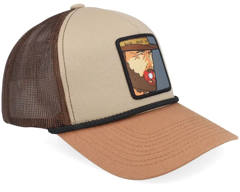 BOOM Grown Man With Pacifier Rope Khaki/Brown/Caramel A-Frame Trucker online