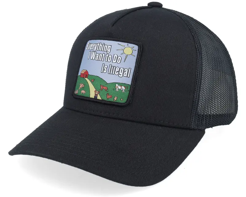 BOOM Just A Jocke Quote Patch Black A-frame Trucker online