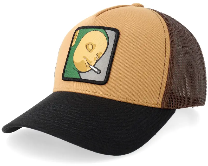 BOOM Little Green Smoke Guy Wheat/Brown/Black A-frame Trucker online