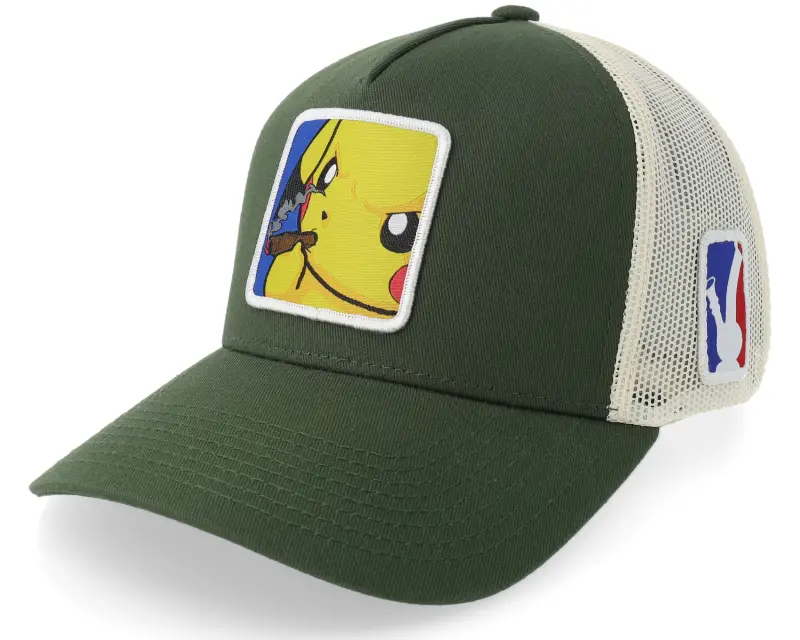 BOOM Poke Smoke Patch Dark Green/Stone A-frame Trucker online