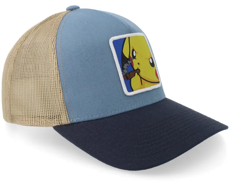 BOOM Poke Smoke Patch Light Blue/Khaki/Navy A-frame Trucker online