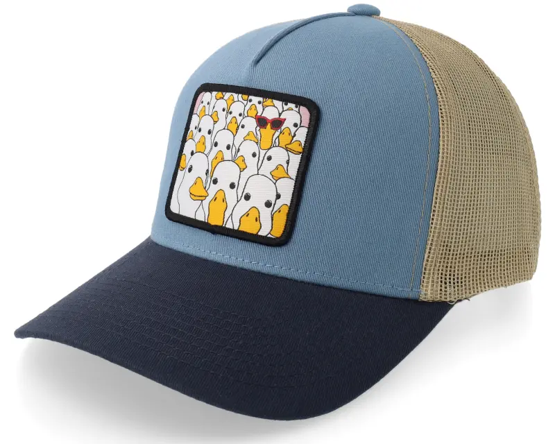 BOOM Silliest Goose Patch Light Blue/Khaki/Navy A-frame A-Frame Trucker online