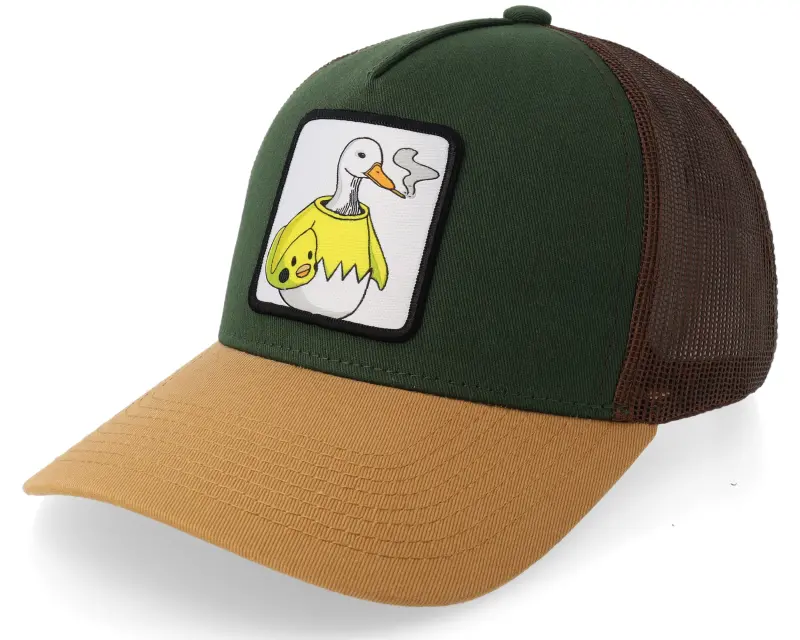 BOOM Silly Goose Smoke Patch Dark Green/Brown/Wheat A-Frame Trucker online
