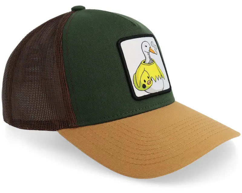 BOOM Silly Goose Smoke Patch Dark Green/Brown/Wheat A-Frame Trucker online