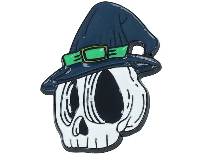 Cap Pins Cartoon Witch Skull Metal Enamel Pin online