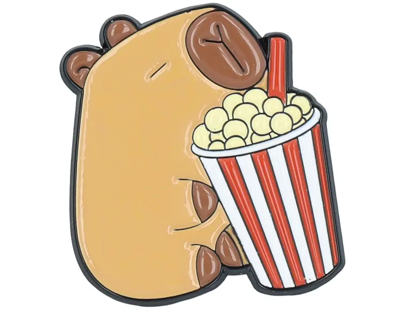 Cap Pins Cute Capybara Boba Metal Enamel Pin online