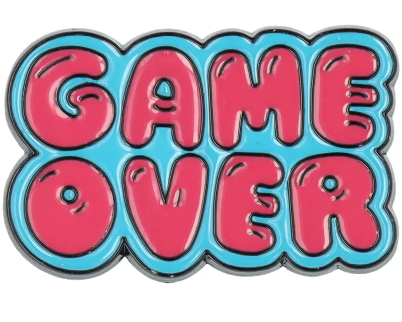 Cap Pins Game Over Metal Enamel Pin online