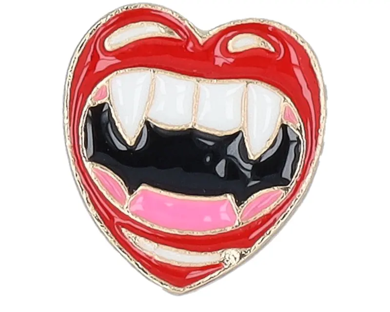 Cap Pins Vampire Teeth Metal Enamel Pin online
