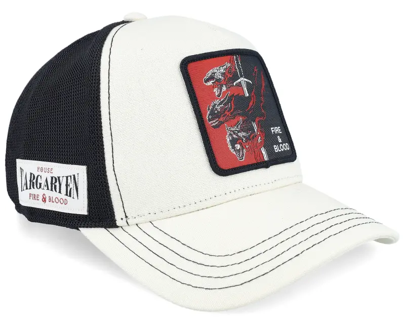 Capslab Game Of Thrones Fire Blood White/Black A-Frame Trucker online