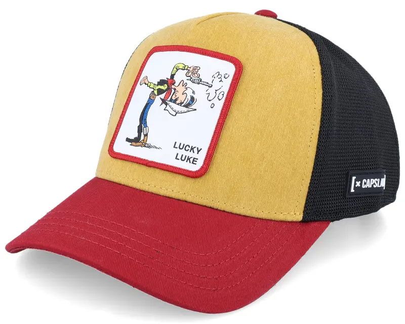 Capslab Lucky Luke Red/Yellow/Black A-Frame Trucker online
