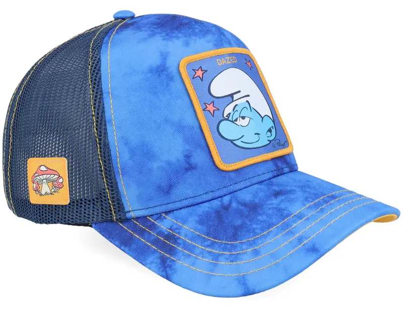 Capslab Smurfs Dazed Blue/Yellow A-Frame Trucker online