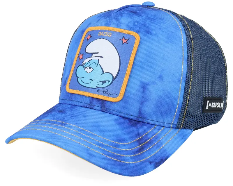 Capslab Smurfs Dazed Blue/Yellow A-Frame Trucker online
