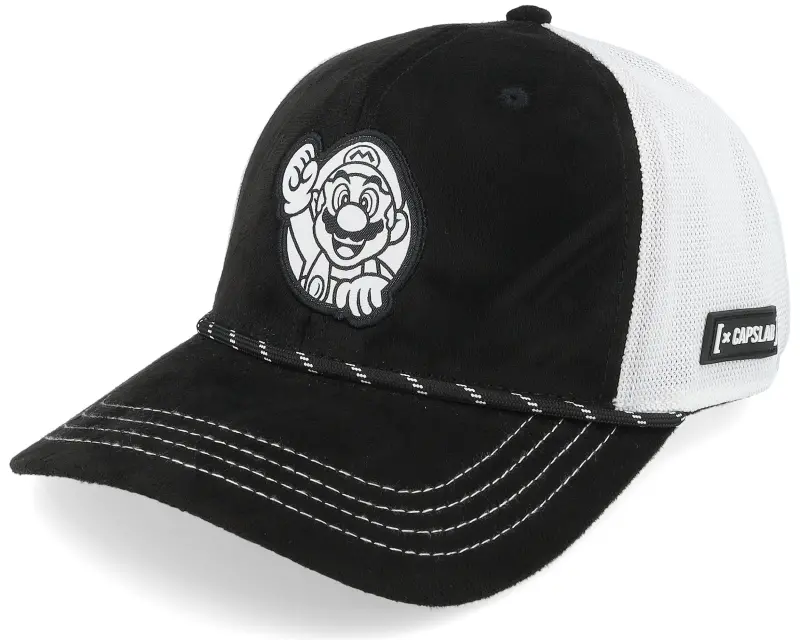 Capslab Super Mario Black/White A-frame Trucker online