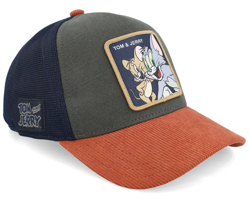 Capslab Tom & Jerry Blue/Green/Brown A-Frame Trucker online