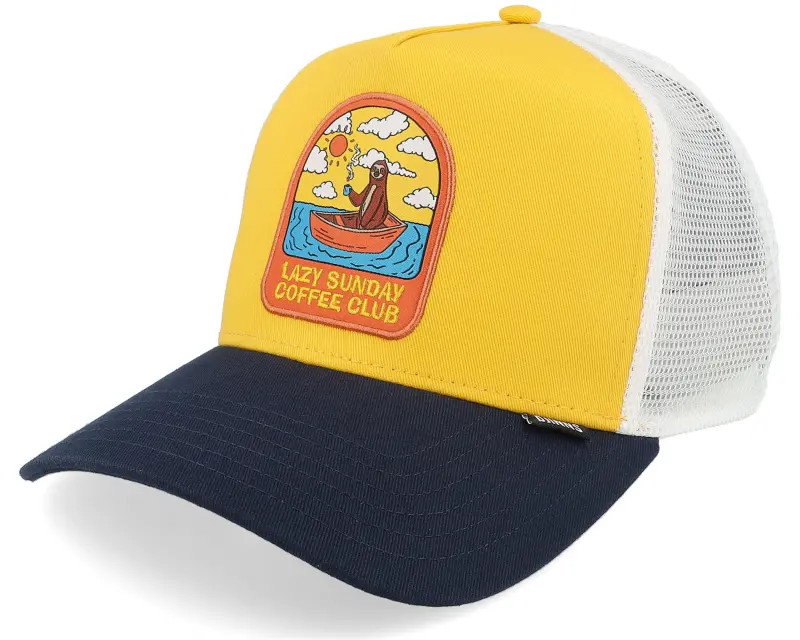 Djinns Hft Cap Sunday Sloth Mustard/Navy A-Frame Trucker online