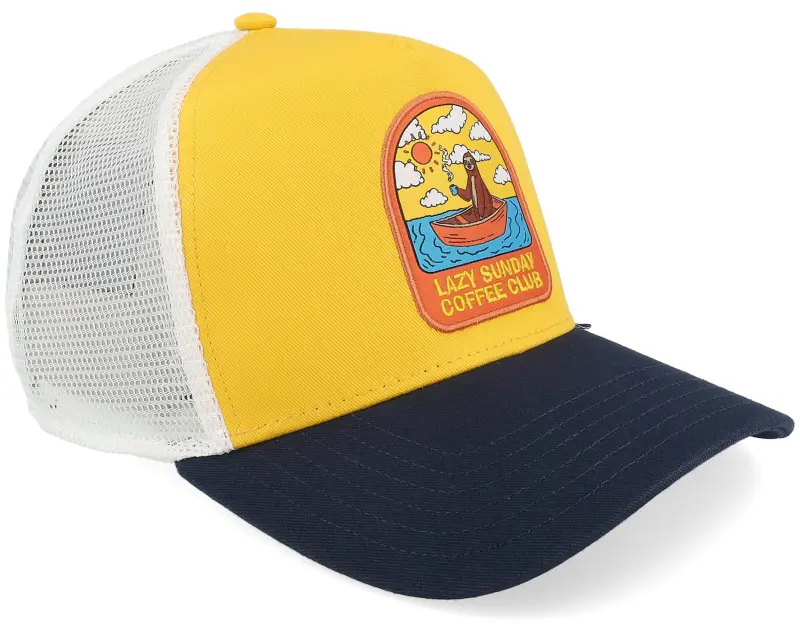 Djinns Hft Cap Sunday Sloth Mustard/Navy A-Frame Trucker online
