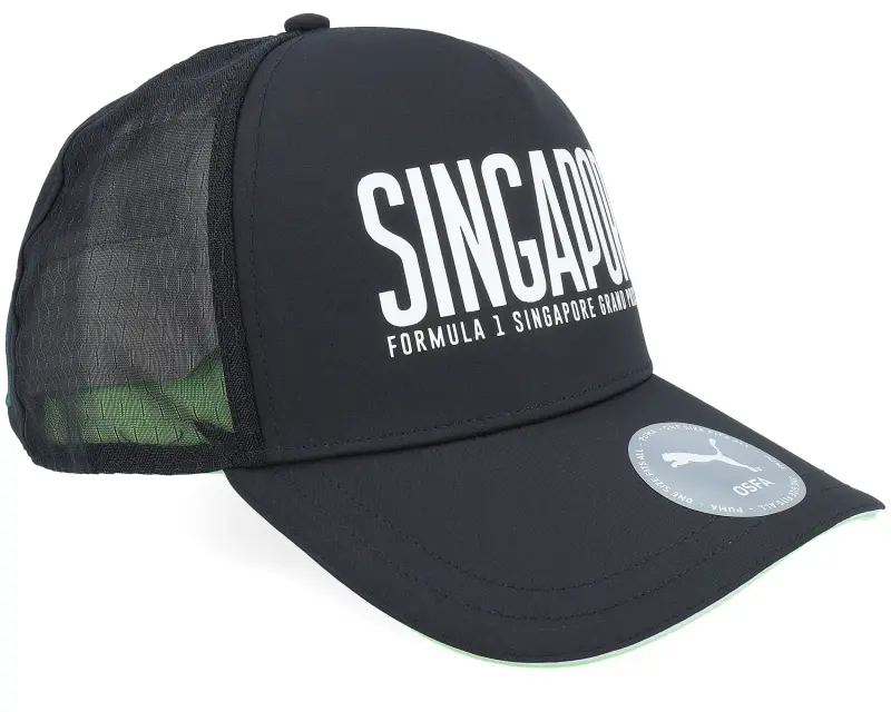Formula One F1 Logo 25 Race Special Singapore Puma Black A-Frame Trucker online