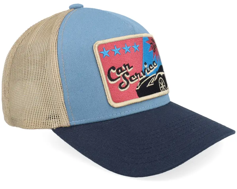 Iconic Car Service Sign Light Blue/Khaki/Navy A-frame Trucker online