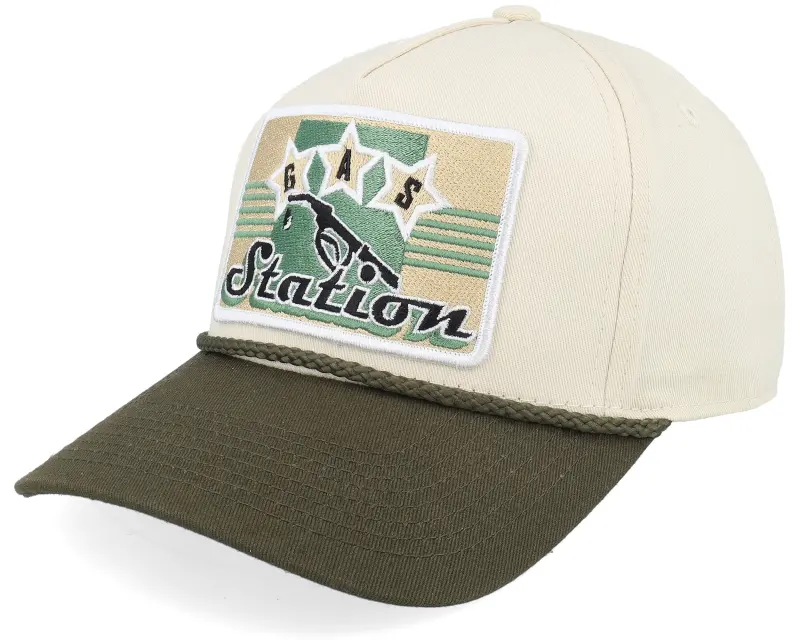 Iconic Gas Station Sign Rope Stone/Olive A-frame Adjustable online