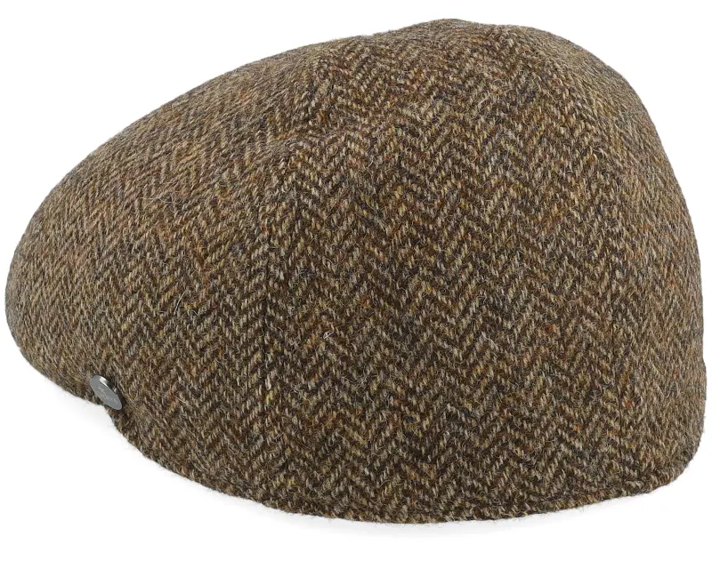 Lierys Duck Cap Wool Cognac Herringbone Flat Cap online