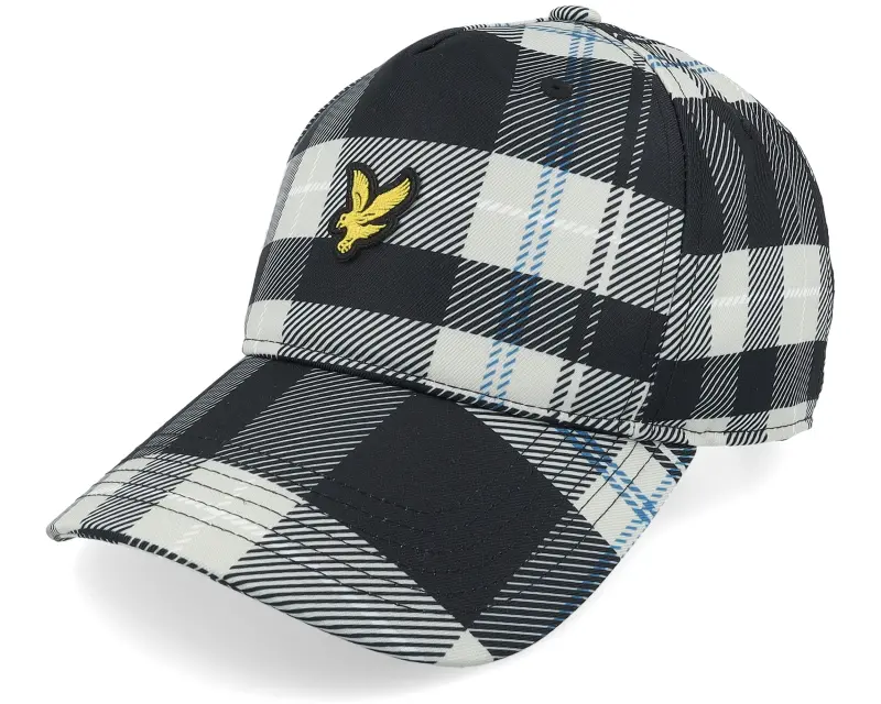 Lyle & Scott Tartan Cap Jet Black/ White Dad Cap online