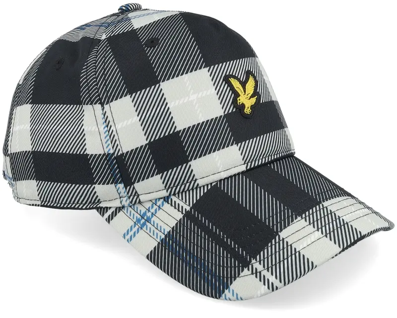 Lyle & Scott Tartan Cap Jet Black/ White Dad Cap online
