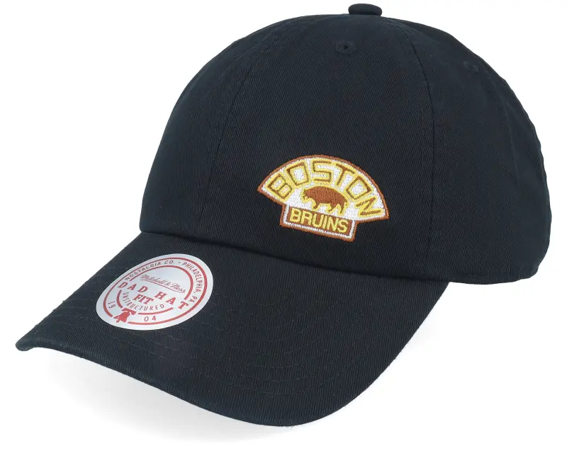 Mitchell & Ness Boston Bruins Micro Lefty Strapback Vintage Black Dad Cap online