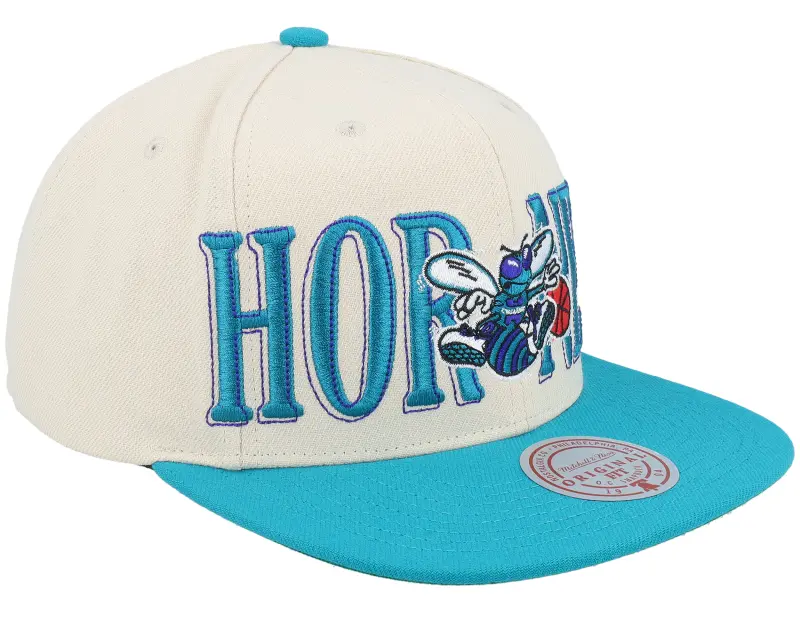 Mitchell & Ness Charlotte Hornets Across The Board Hwc Cream/Teal Snapback online