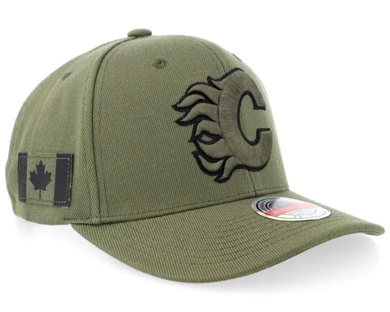 Mitchell & Ness Hatstore Exclusive x Calgary Flames Veterans Classic Red Olive Adjustable online