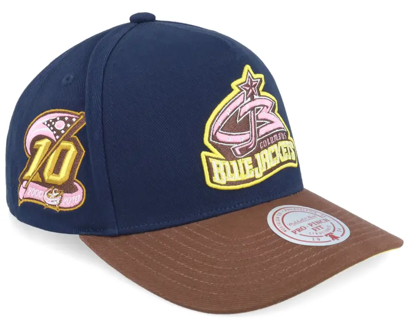 Mitchell & Ness Hatstore Exclusive x Columbus Blue Jackets Pro Crown Navy/Brown A-frame Adjustable online