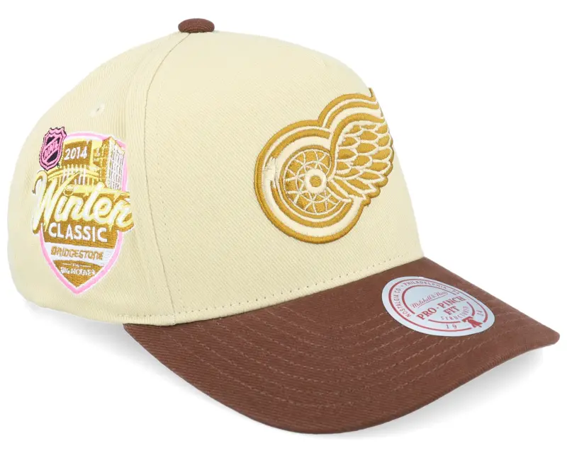 Mitchell & Ness Hatstore Exclusive x Detroit Red Wings Pro Crown Cream/Brown A-frame Adjustable online
