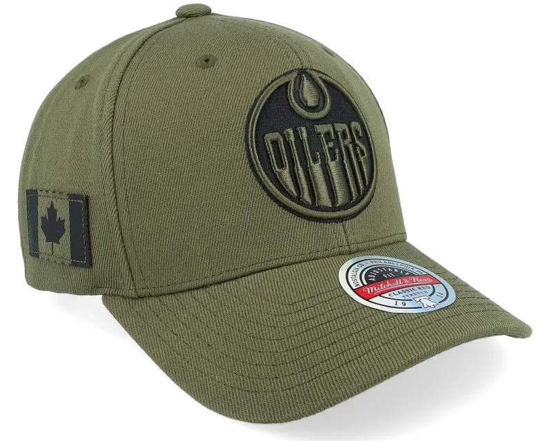 Mitchell & Ness Hatstore Exclusive x Edmonton Oilers Veterans Classic Red Olive Adjustable online
