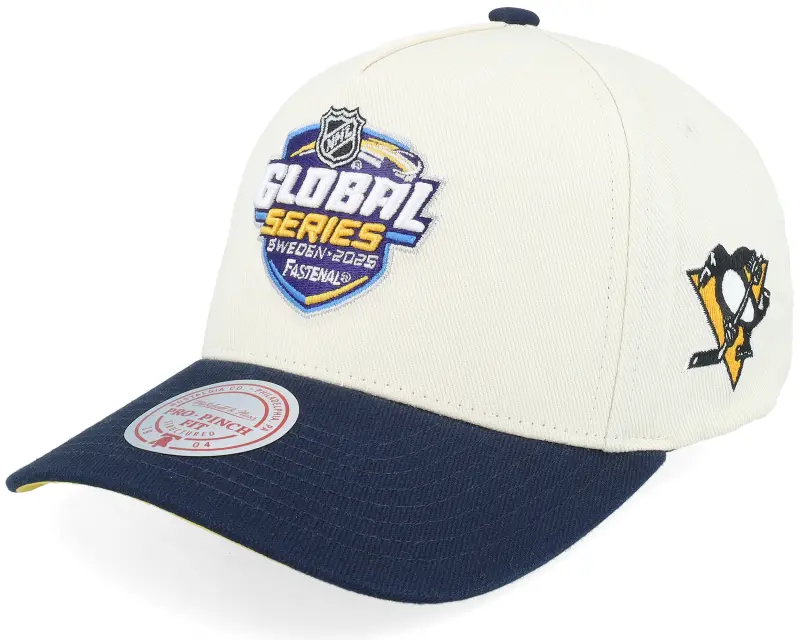 Mitchell & Ness Hatstore Exclusive x Global Series Nashville Vs Penguins Natural/Navy A-frame Adjustable online
