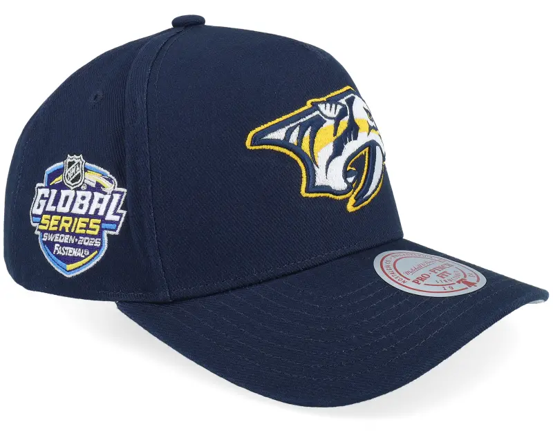 Mitchell & Ness Hatstore Exclusive x Nashville Predators Global Series Navy A-frame Adjustable online