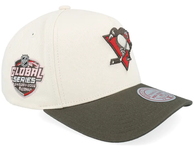 Mitchell & Ness Hatstore Exclusive x Pittsburgh Penguins Global Series Sand/Brown A-frame Adjustable online