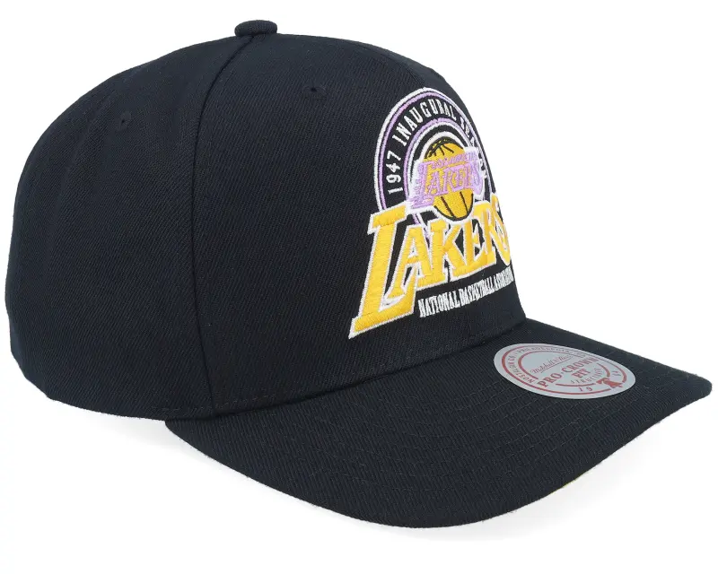 Mitchell & Ness Los Angeles Lakers Inaugural Team Pro Crown 1947 Black A-Frame Adjustable online